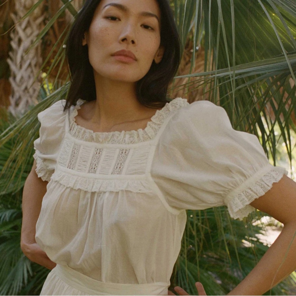 Doen Frances Blouse in Salt size M